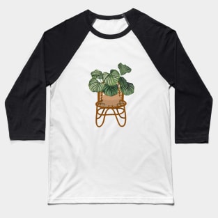 Modern calathea orbifolia plant illustration Baseball T-Shirt